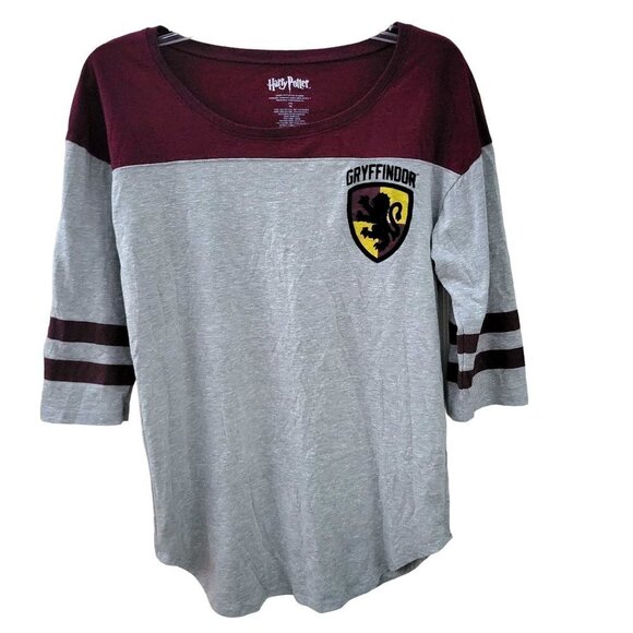 Warner Bros. Harry Potter Juniors XL Griffindor Lion Patch Jersey T-shirt - Picture 1 of 7